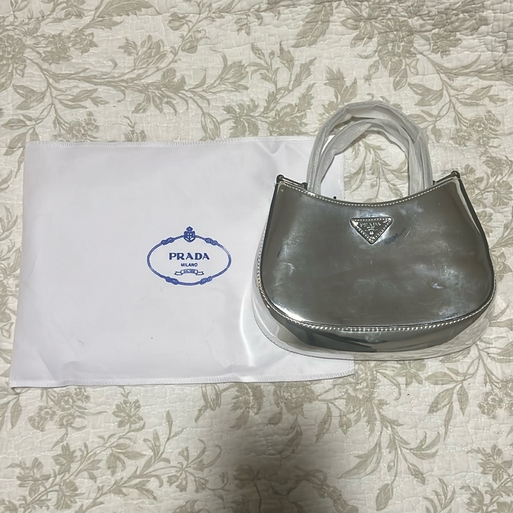Mini Silver Prada Handbag